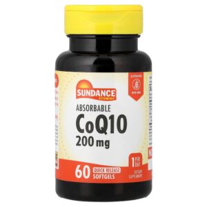 Sundance - CoQ10 Absorvível 200 mg 60 Cápsulas Softgel de Liberação Rápida