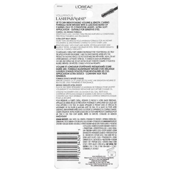L'Oréal - Voluminous Máscara de Cílios Lash Paradise 200 Preto Profundo 8 ml