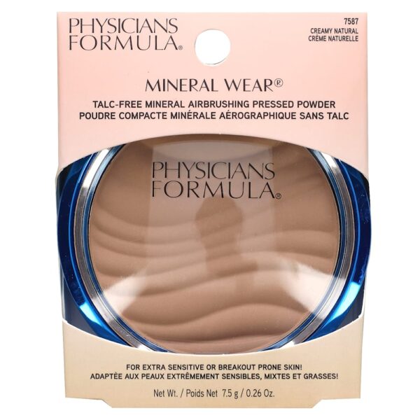 26-107.jpg Physicians Formula - Mineral Wear Pó Mineral Aervasão Prensado sem Talco 7587 Natural Cremoso 8 g