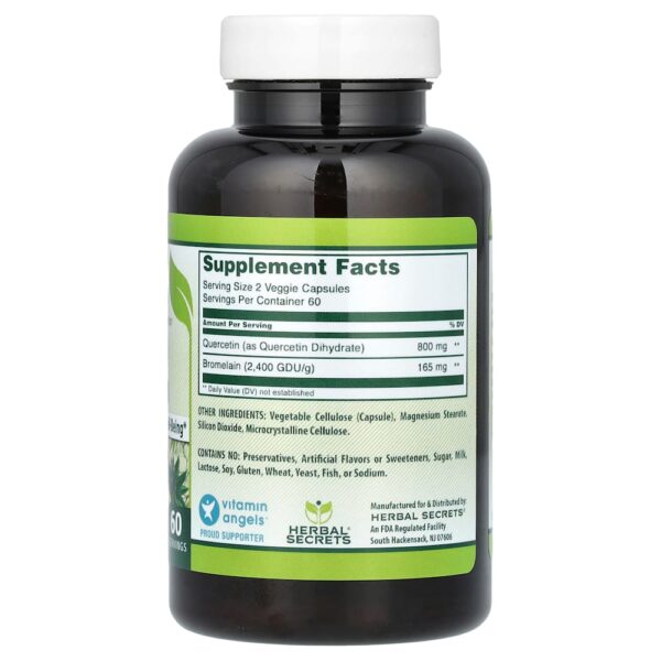 Herbal Secrets - Quercetina e Bromelaína 120 Cápsulas Vegetais