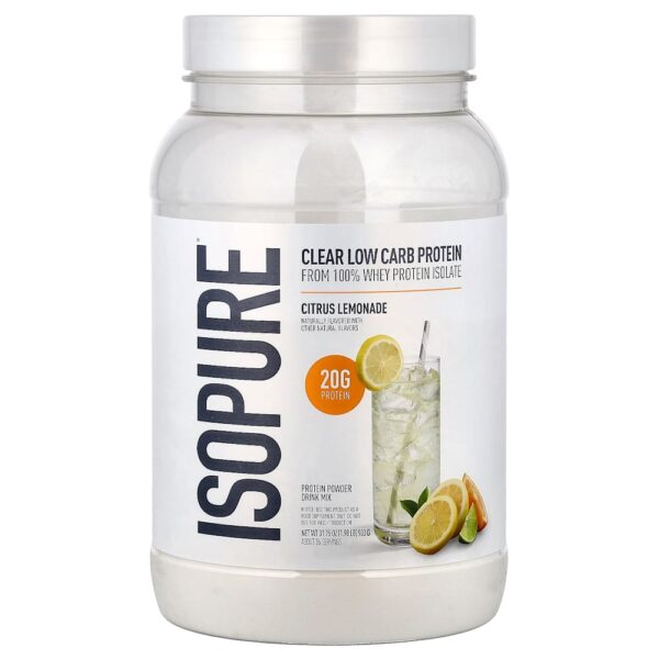 Isopure - Proteína em Pó Clear Low Carb Limonada Cítrica 900 g