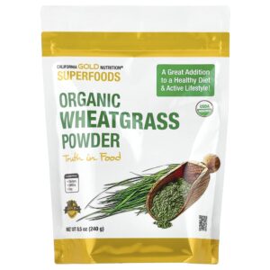 26-6.jpg California Gold Nutrition - Superfoods Grama de Trigo Orgânica em Pó 240 g