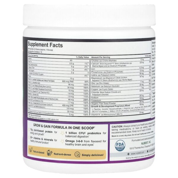 NuBest - Nubest Tall Proteína em Pó para Crescimento Para Crianças e Adolescentes a Partir de 4 Anos Baunilha 220 g