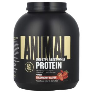 Animal - Isolate Loaded Whey Protein em Pó Sabor Morango 1,81 kg