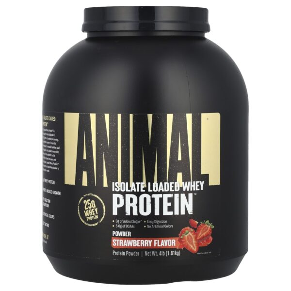 27-111.jpg Animal - Isolate Loaded Whey Protein em Pó Sabor Morango 1,81 kg
