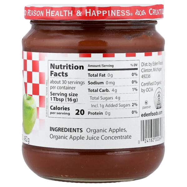 Eden Foods - Manteiga de Maçã Orgânica 482 g