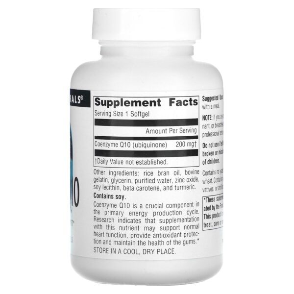 Source Naturals - Q10 Coenzimático 200 mg 60 cápsulas softgel