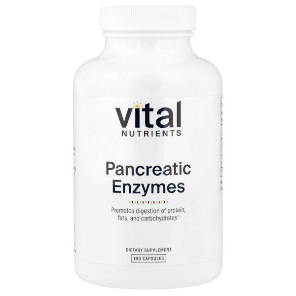 Vital Nutrients - Enzimas Pancreáticas 180 Cápsulas