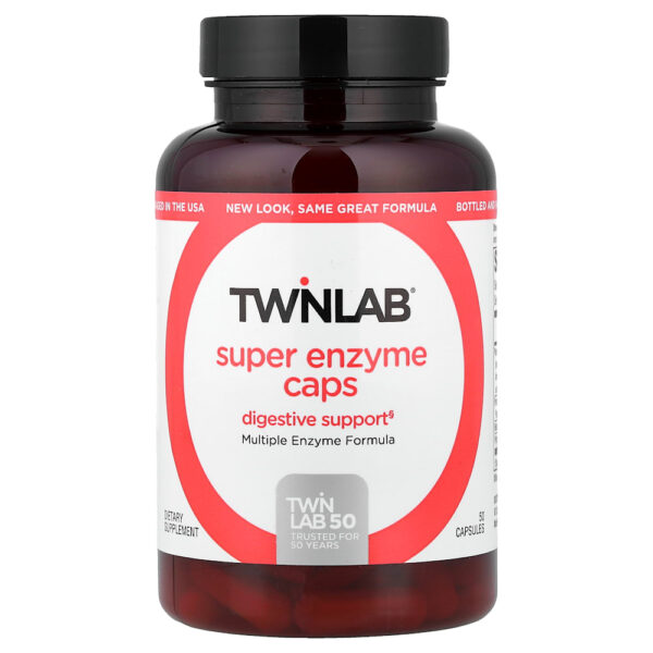 Twinlab - Cápsulas Super Enzyme 50 Cápsulas