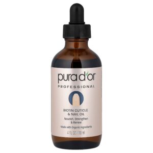 Pura D'or - Professional Óleo de Biotina para Cutículas e Unhas Orgânicos 120 ml
