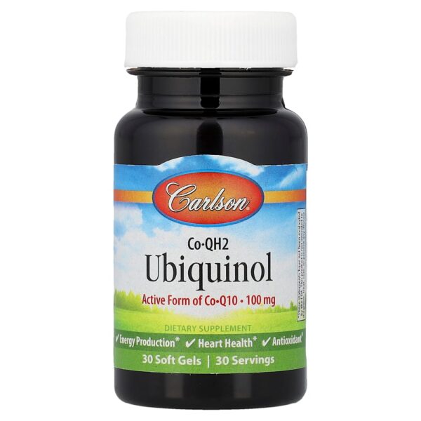 Carlson - CoQH2 Ubiquinol 100 mg 30 Cápsulas Softgel