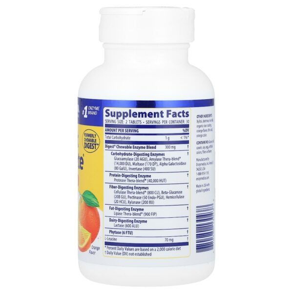 Enzymedica - Digest Complete Mastigável Laranja 60 Comprimidos