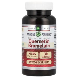 Amazing Nutrition - Quercetin Bromelain 60 Cápsulas Vegetais