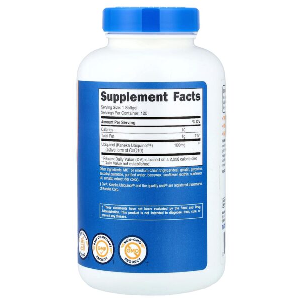 Nutricost - Ubiquinol 100 mg 120 Cápsulas Softgel