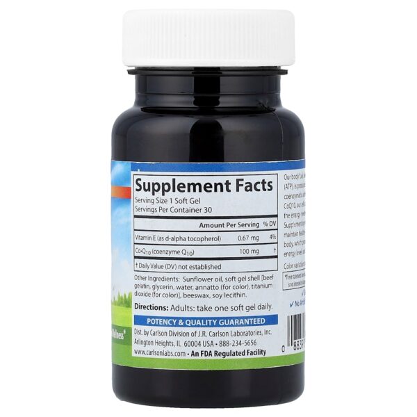 Carlson - CoQ10 100 mg 30 Cápsulas Softgel