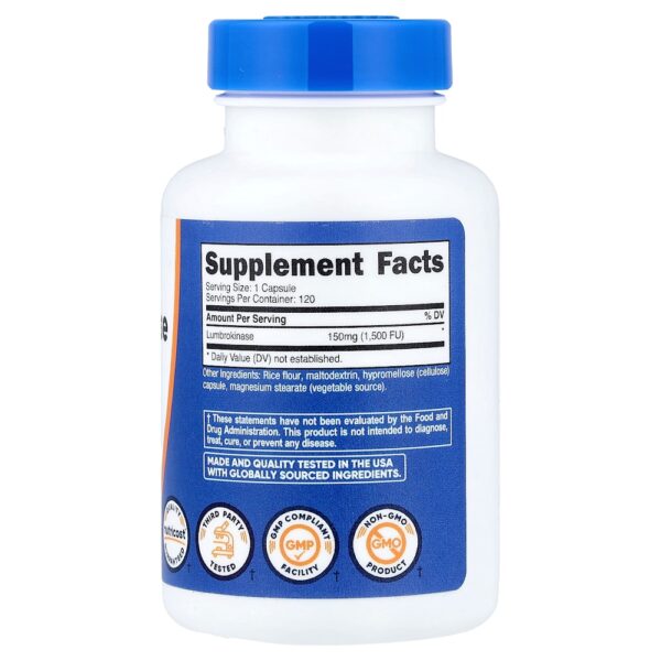 Nutricost - Lumbroquinase 150 mg 120 Cápsulas