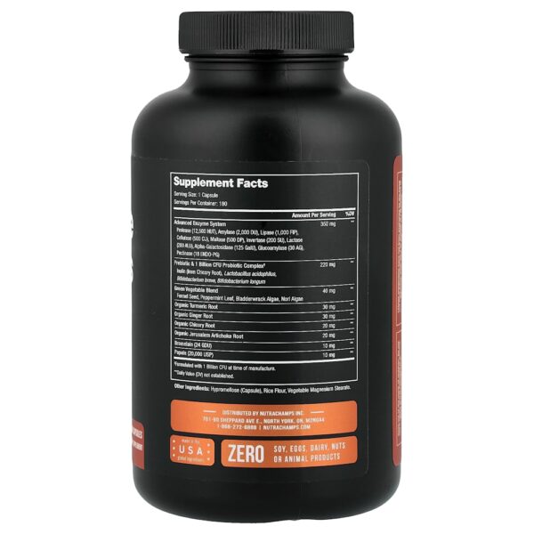 29-132.jpg NutraChamps - Enzimas Digestivas com Prebióticos e Probióticos 180 Cápsulas Veganas
