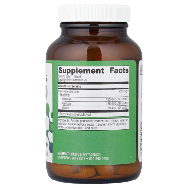 Metagenics - Enzimas Pancreáticas SpectraZyme 90 Comprimidos