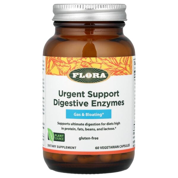 29-141.jpg Flora - Enzimas Digestivas para Suporte Urgente 60 Cápsulas Vegetarianas