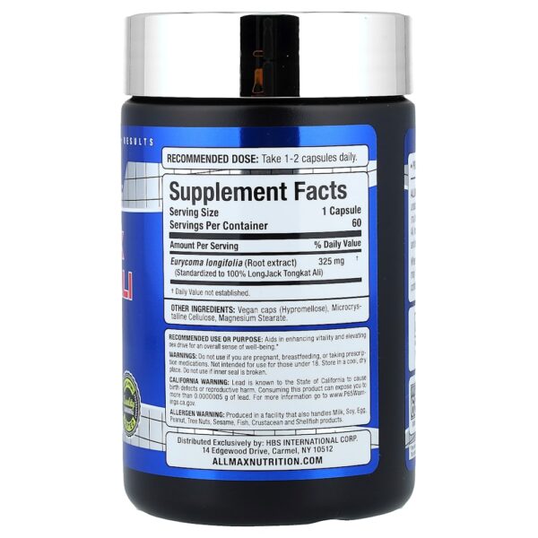 29-162.jpg ALLMAX - Essentials Longjack Tongkat Ali 325 mg 60 Cápsulas