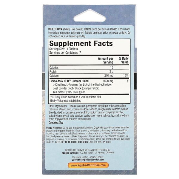 Applied Nutrition - Libido-Max Red 30 Comprimidos Pro-Male