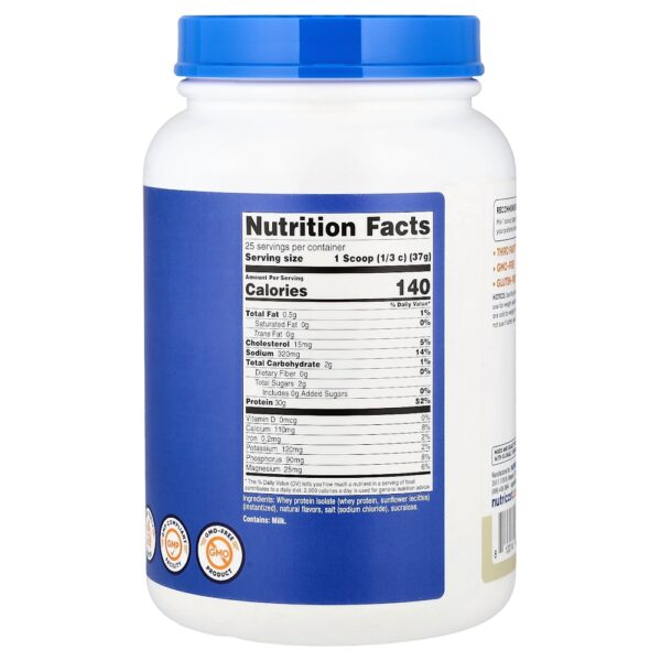 Nutricost - Isolado de Proteína Whey Baunilha 907 g