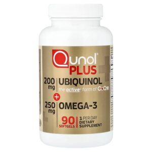Qunol - Ubiquinol + Ômega-3 90 Cápsulas Softgel