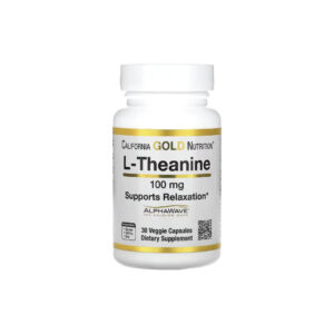 L-teanina com AlphaWave 100 mg 30 Cápsulas Vegetais - California Gold Nutrition