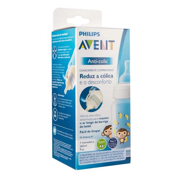 Mamadeira Anti-Cólica Clássica Macaco 260ml SCF821/11 - Philips AVENT