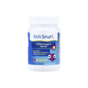 Óleo de Peixe com Alto Teor de Ômega-3 DHA Frutas 30 Burstlets Mastigáveis - Kids Smart