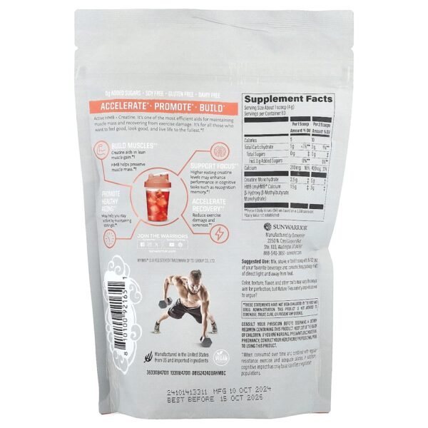 3-101.jpg Sunwarrior - Sport HMB Ativo + Creatina Mono-Hidratada Sem Sabor 240 g