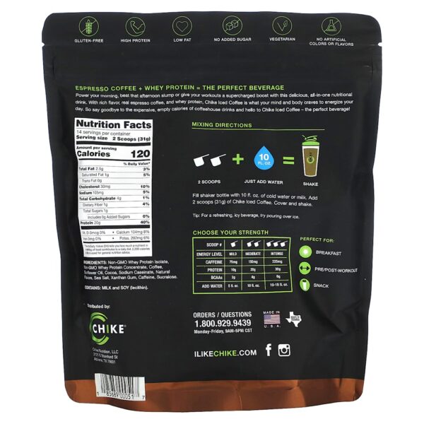 Chike Nutrition - High Protein Coffee Alto Teor de Proteínas Mocha 434 g