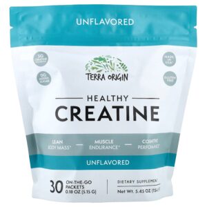 3-43.jpg Terra Origin - Creatina Saudável Sem Sabor 30 Embalagens para Consumo em Qualquer Lugar 5,15 g Cada