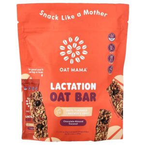 3-45.jpg Oat Mama - Barra Lactation Oat Chocolate Amêndoa e Coco 5 Barras 35 g Cada