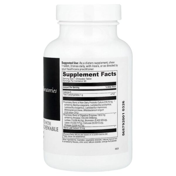 DaVinci Laboratories - Mega Probiotic ND com Enzimas Digestivas Mastigáveis 90 Comprimidos Mastigáveis