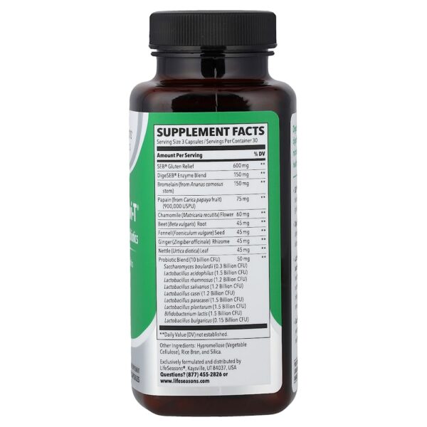 LifeSeasons - Digestivi-T Enzimas + Probióticos 90 Cápsulas Vegetais