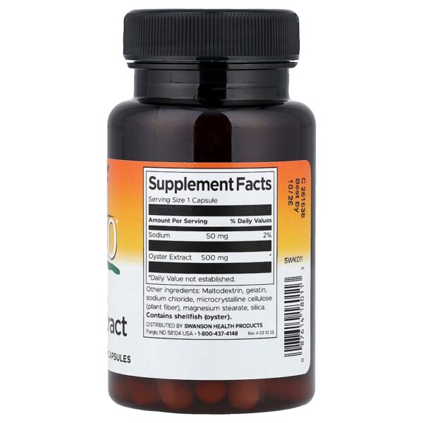 Swanson Vitamins - Quioto Extrato de Ostra Japonesa 60 Cápsulas (500 mg por Cápsula)