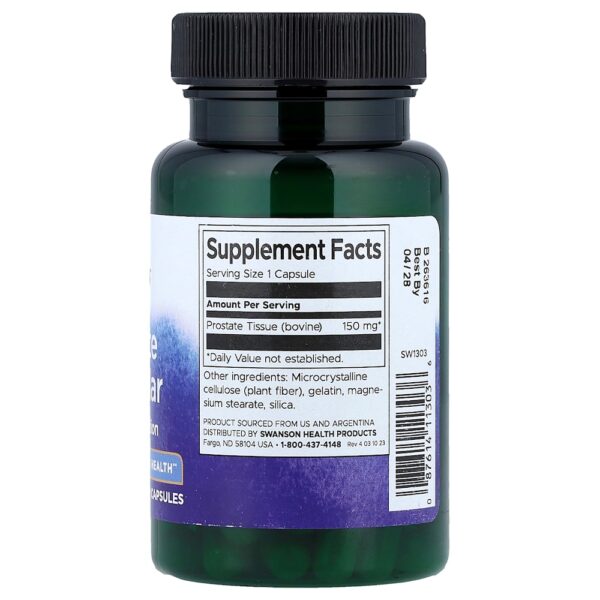 Swanson Vitamins - Próstata Glandular 150 mg 60 Cápsulas