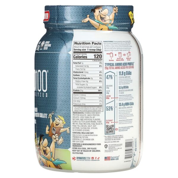 Dymatize - ISO100 Hidrolisado 100% de Isolado de Proteína Whey Pedrinhas Frutadas 610 g