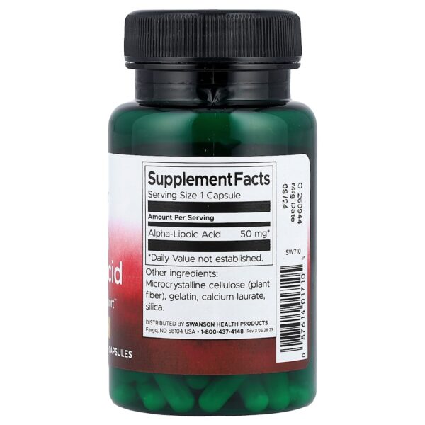 30-63.jpg Swanson Vitamins - Ácido Tióctico 50 mg 120 Cápsulas