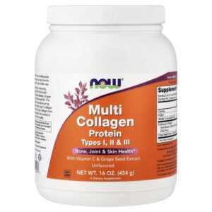 NOW Foods - Proteína Multicolágeno Sem Sabor 454 g