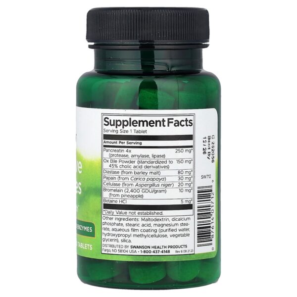 Swanson Vitamins - Enzimas Digestivas 90 Comprimidos