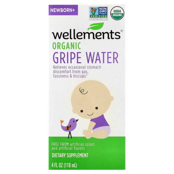 Wellements Água de Gripe Orgânica para Bebês Recém-Nascidos+ 118 ml