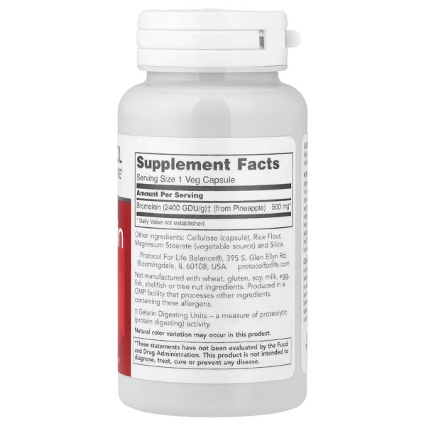 Protocol for Life Balance - Bromelina 500 mg 90 Cápsulas Vegetais