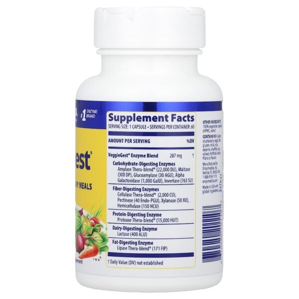 Enzymedica - VeggieGest 60 Cápsulas