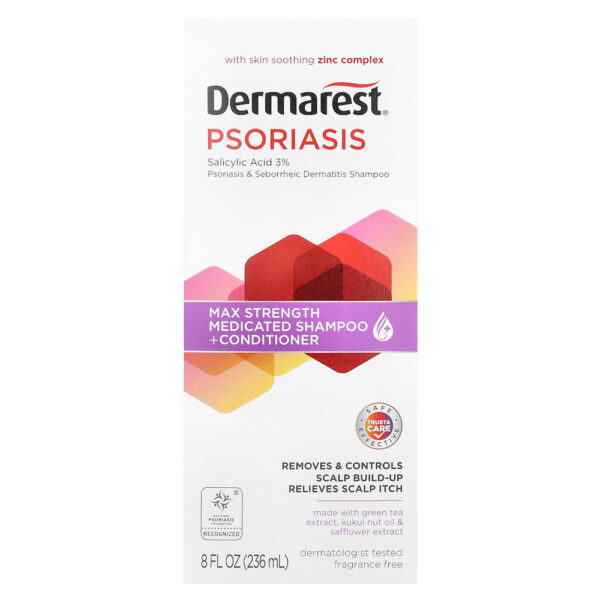 Dermarest - Psoríase Shampoo Medicamentoso de Máxima Potência + Condicionador Sem Perfume 235 ml