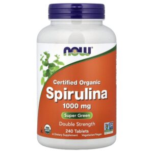 NOW Foods - Espirulina Orgânica Certificada 1.000 mg 240 comprimidos