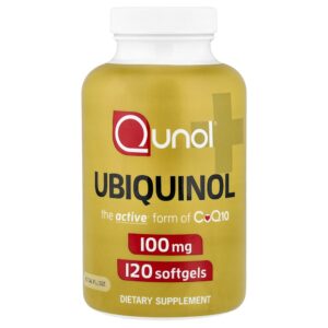 Qunol - Ubiqunol 100 mg 120 Cápsulas Softgel