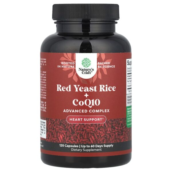 Nature's Craft - Arroz Fermentado Vermelho + CoQ10 120 cápsulas