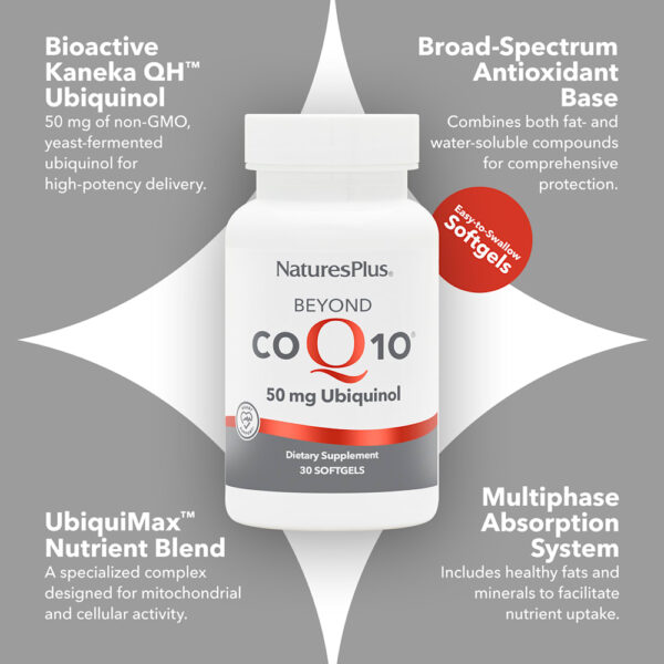 NaturePlus - Ubiquinol Beyond CoQ10 50 mg 30 Cápsulas Gelatinosas